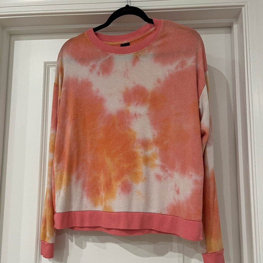 Pink tie dye crewneck